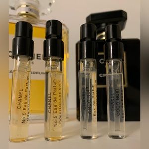 CHANEL NO 5 & CHANEL COCO NOIR Eau De Parfum 1.5ML 2X EACH EDP LUXURY PERFUME